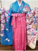 ★卒業式★『華やかな着物で袴着付け＋ヘアセット』