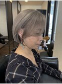 白髪ぼかし脱白髪染め似合わせショート40代50代60代♪