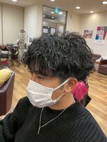 美容室ヒラトヤ 都南店&nbsp;爽やかツイストスパイラルパーママッシュ×ハイライト