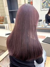 パークレーン アイス イヴェン(park lane ICI yeven) ブリーチなしダブルカラーチェリーピンクラベンダー赤髪夏カラー