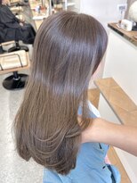 ミリ(mm)&nbsp;レイヤーカット オリーブベージュ カラー 韓国 髪質改善 仙台