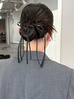 ロイオブジゼル(roi of GiseL)&nbsp;ヘアアレンジ カチモリ お団子 リボンアレンジ お呼ばれ 20代