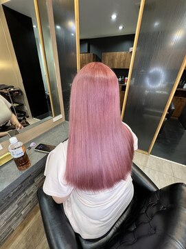 ラピス 横浜(Lapis) ピンクカラーブリーチカラーシールエクステ