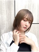 冬のくすみ対策◎アッシュブラウンボブ×透明感カラー