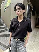 プランツヘアー シースルーセンターパート コンマバング 博多美容室 20代 30代