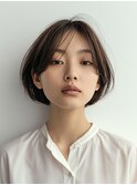 ダークパープル/ナチュラルショート/ミルクブラウン/夏/大口子安
