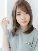 ローレン(LOREN)&nbsp;＊LOREN自由が丘＊透けバング/ブルーグレージュ/レイヤーミディ