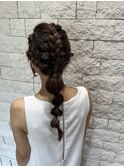 編み下ろし玉ねぎヘアー