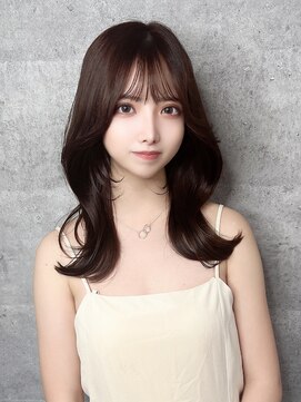 ジェームス(Jyym's) ピンクブラウン/ベビーバング/顔まわりカット【王子】