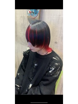 インク 渋谷(INK.) 赤×黒　ウルフ