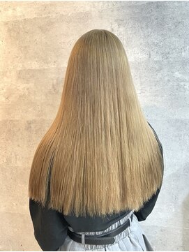 アジールヘア 北千住駅西口店(agir hair) ハイトーンホワイトミルクティーベージュカラー 韓国ヘア 北千住