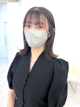 ブラウン(Brown) 韓国/顔周りレイヤーカット