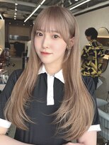 ラルムバイシー 新宿(LARME by Sea)&nbsp;ミルクティーベージュ/レイヤーカット/ハイトーンカラー/新宿