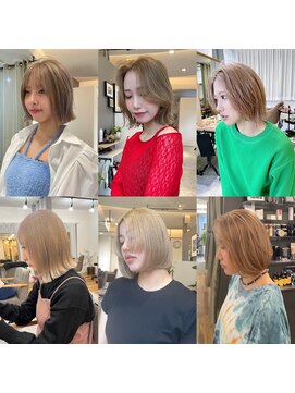 アンス 大阪梅田(ANs.) 透明感カラー★20代30代ダブルカラーブリーチオリーブグレージュ