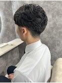 2ブロックショート×シャドウパーマ