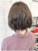 =ふわふわボブ大人ボブパーマゆるふわニュアンスパーマ30代40代