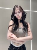 韓国オンニ/ヨシンモリ/レイヤーカット/グレージュカラー