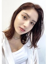 クク(coucou)&nbsp;ワンレンミディアムボブ＊暖色ブラウン