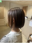 髪質改善ストレート×ミニボブ