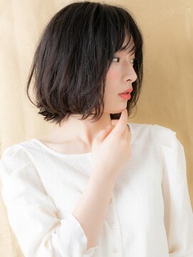 カバーヘア ブリス 戸田公園西口店(COVER HAIR bliss) 黒髪アッシュ大人美人小顔ボブウルフカット309W戸田公園30代40代