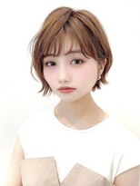 ボブウルフ外国人風カラー韓国ツヤカラー透明感20代30代40代銀座