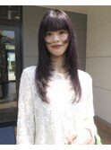 ブリーチなしラベンダーベージュルーズ伸ばしかけ小顔ミディ