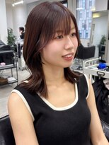 クレム 博多駅店(ChLem) 顔周りカット くびれ巻き ミディアムヘア