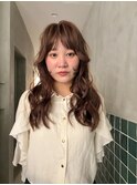 maron color × long hair