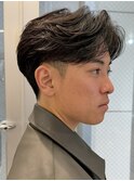 センターパートニュアンスパーマ