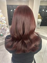 ベレーザ 渋谷(BELEZA)&nbsp;17271ゆるふわミディアムレイヤーボルドーカラーバーガンディ