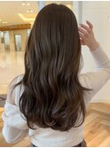 ロングヘア*オリーブカラー*オリーブグレージュ*髪質改善*顔周り