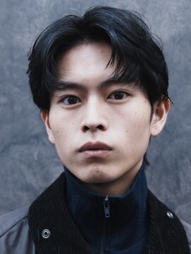 フィフス 大分(fifth) 大分ニュアンスパーマメンズカットセンターパートルーズショート