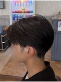 刈り上げセンターパート