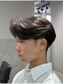 ニュアンスパーマフェザーパーマセンターパート毛流れパーマ