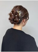 シニョンヘアお呼ばれヘア結婚式ヘア