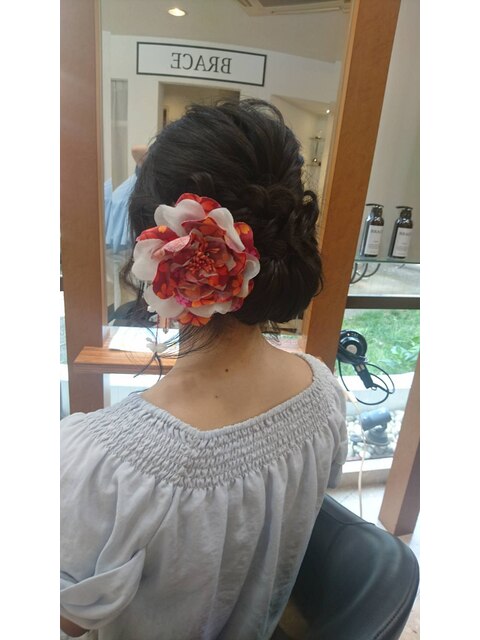 夏祭り浴衣ヘアセット