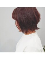 エイムヘアメイク 舟入店 ピンクブラウン×ショート