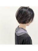 ふんわり前髪長めのショート