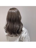 グレージュハイライト/曳舟インナーカラー髪質改善白髪ぼかし