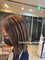 ティアラ 桜木町(TIARA)&nbsp;REAL SALON WORK～ミディアムボブ/コントラストハイライト