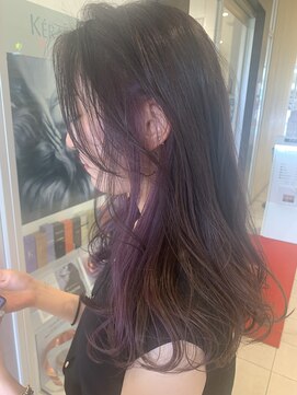 コワファースト  させぼ五番街店(COIFF1RST) purple×innercolor