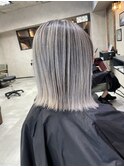 バレイヤージュニュアンスカラーアッシュシナモンベージュ