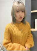 村上/ミルクティーベージュインナーカラーペールグリーンカラー
