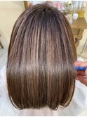髪質改善カラー　ハイライトベージュ[草加／草加駅東口]