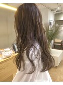 透明感髪質改善ベージュダブルカラーミルクティーグレージュ