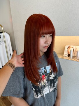 ウタリ(utari) 夏カラーオレンジブラウン【難波 桜川/髪質改善】