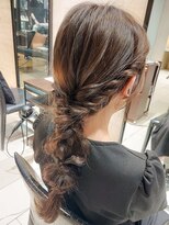 編み下ろしヘアアレンジ*ヘアセット*結婚式*お呼ばれ*30代40代