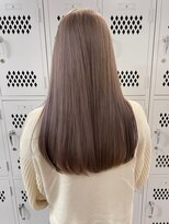 リムレスバイサンク 万代 新潟駅(LIMLESS by cinq)&nbsp;韓国ミルクティーベージュダブルカラーグレージュレイヤーカット