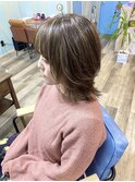 #白髪ぼかしカラー オリーブベージュ