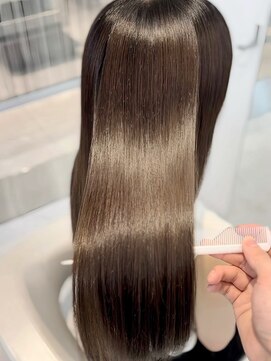 アイシー 表参道(ICY) ナチュラル柔らかプレミアム縮毛矯正◇ツヤカラーココアブラウン